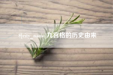 蚌埠九宫格的历史由来