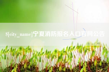 蚌埠宁夏消防报名入口官网公告