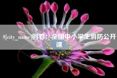 蚌埠回看：全国中小学生消防公开课