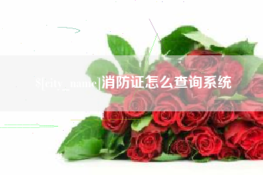 蚌埠消防证怎么查询系统