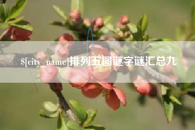 蚌埠排列五图谜字谜汇总九