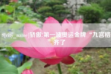蚌埠骄傲!第一波奥运金牌“九宫格”齐了