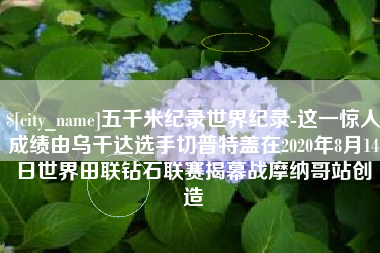 蚌埠五千米纪录世界纪录-这一惊人成绩由乌干达选手切普特盖在2020年8月14日世界田联钻石联赛揭幕战摩纳哥站创造