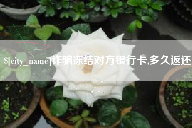 蚌埠诈骗冻结对方银行卡,多久返还