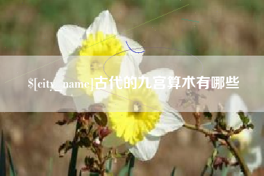 蚌埠古代的九宫算术有哪些