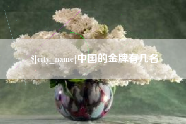 蚌埠中国的金牌有几名