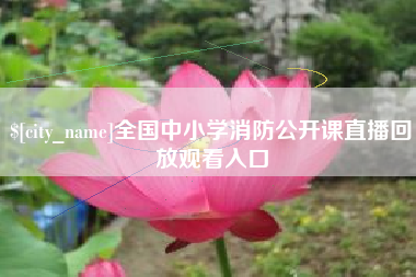 蚌埠全国中小学消防公开课直播回放观看入口