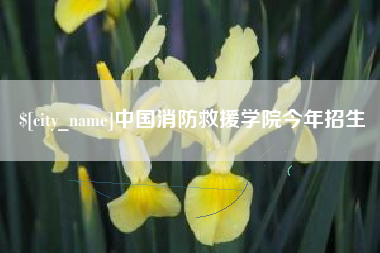 蚌埠中国消防救援学院今年招生