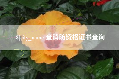 蚌埠查消防资格证书查询