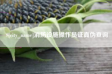 蚌埠消防设施操作员证真伪查询
