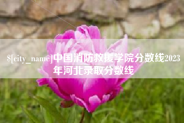 蚌埠中国消防救援学院分数线2023年河北录取分数线