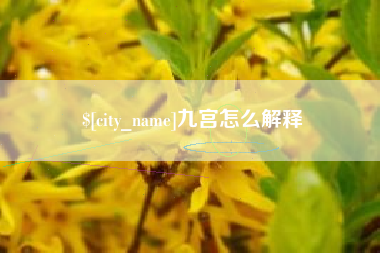 蚌埠九宫怎么解释