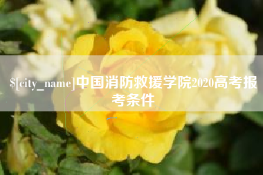 蚌埠中国消防救援学院2020高考报考条件