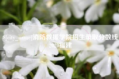 蚌埠消防救援学院招生录取分数线2020福建