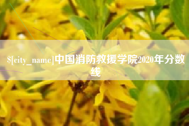 蚌埠中国消防救援学院2020年分数线