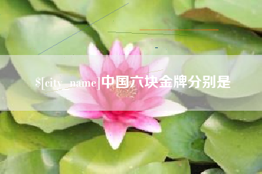 蚌埠中国六块金牌分别是